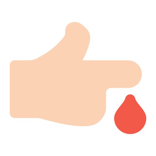 Blood, drop, blood test, hand, transfusion, test, finger icon
